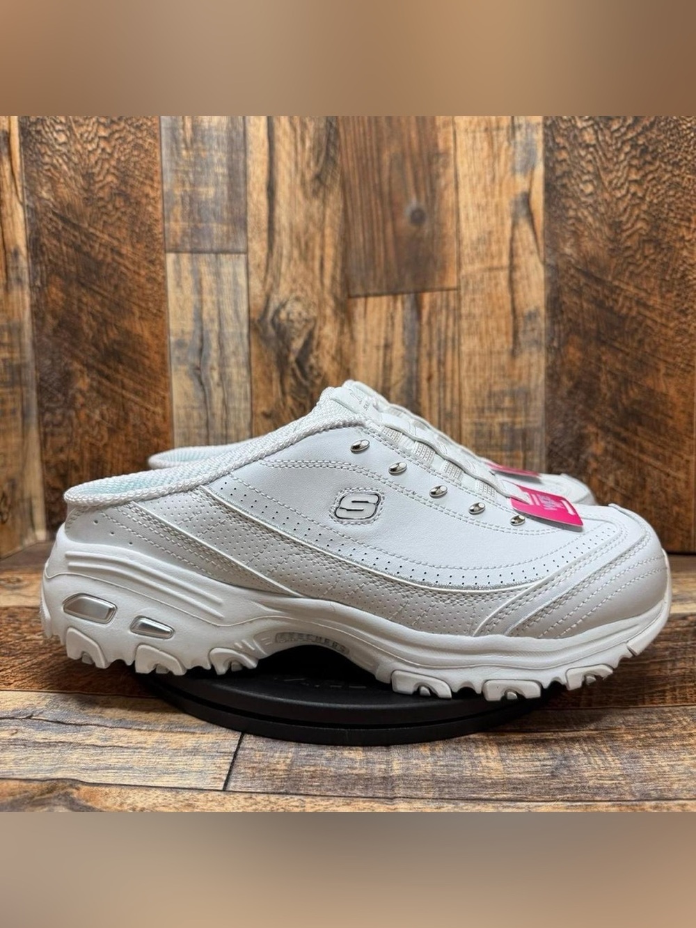 Skechers White Slip-On Mule Sneaker